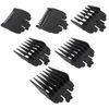 WELURE 6Pcs Clipper Guards Set Set Compatible for Wa-hl Taper2000 SuperTaper II Pro Basic Clipper Attachments - Black
