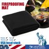 Square Fire Pit Mat, Grilling Fireproof Pad High Temperature-Resistant 40inch