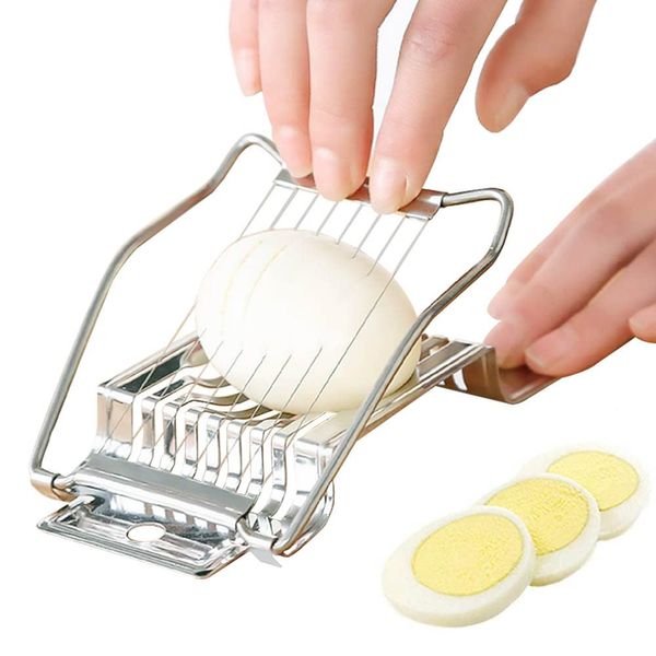 Stainless Steel Wire Egg Slicer for Hard Boiled Eggs Strawberry Banana Ham Multifunctional