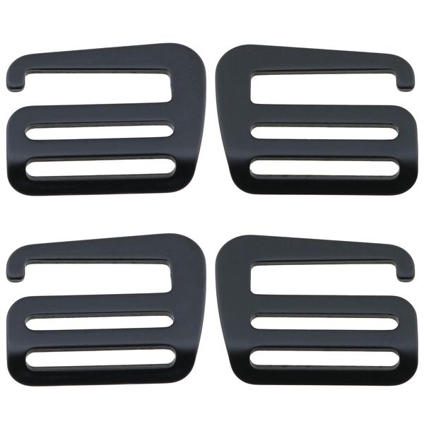 LUORNG 4PCS Hardware Tool Snap Hook Adjustable Buckle 38MM Black G Shaped Luggage Hardware Snap Hook for Securing Webbing and Luggage Strap on Clothing Strap and Handbag