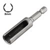 sourcing map 8mm Nut Driver, 1/4" Quick-Change Hex Shank Slotted Drill Bit Socket Wrench Tool, 2.5 Inch Length
