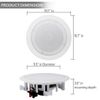 Dual 8’’ Bluetooth Ceiling / Wall Speakers, 2-Way Flush Mount Home Speaker Pair