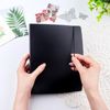 OTCRAFT A5 6 Ring Binder Cover Clean Transparent Soft PVC for Refillable Notebook Shell withMatte surfaceforStamp & Die Storage (Black)