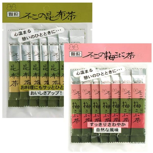 Fuji Foods Co., Ltd. Fuji no Kombu Tea Sticks, 0.8 oz (22 g) x 11, Plum Kobucha Sticks, 0.8 oz (2 g) x 10) Trial Set