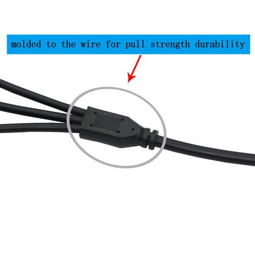 PNGKNYOCN 35cm 5.5 x 2.1mm DC Male to 3 x 3 Pin or 4 Pin Computer PC Case Fan Power Splitter Adapter Cable