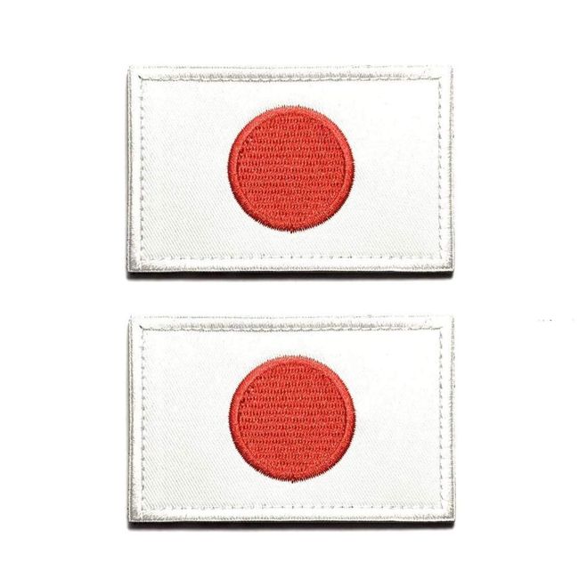 Shiseikokusai Japan Flag Patch, Sun-Log Flag, Self-Defense Forces, High Density Embroidery, Armband Patch, Velcro, Hinomaru Patch, Survival Games, Bags, Caps, Etc. (ribenqi-2mei-02)