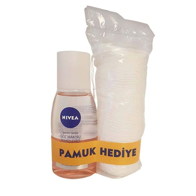 Nivea Çift Etkili Göz Makyaj Temizleyici 125 ml + Pamuk Hediye