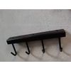 YNNI KAMADO TQH Universal Side Tray Set Rail with 4 hooks Black Tool Accessory