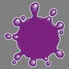 Artisticky Parking Permit Holder Skin PURPLE SPLAT
