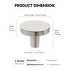 Amerdeco 10 Pack 1.3 Inch(32MM) Kitchen Cabinet Knobs Dresser Knobs Drawer Knobs, Brushed Satin Nickel Knobs for Dresser Drawers, Knobs and Pulls for Bathroom Cabinets AM016