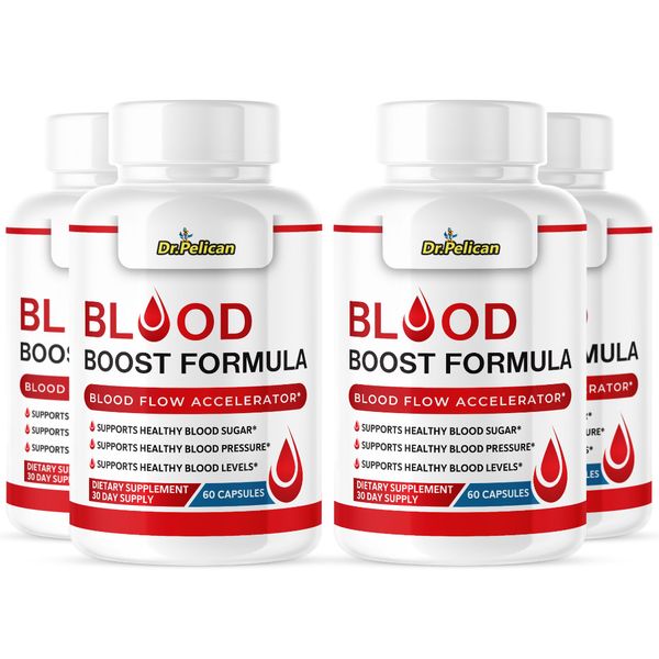 Blood Boost Formula- Blood Support- 4 Bottles- 240 Capsules
