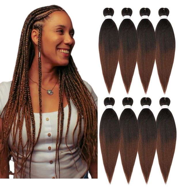 Pre Stretched Braiding Hair Natural Black 30 Inch 8 Packs Synthetic Crochet  Braids Hot Water Setting Professional Soft Yaki Texture Synthetic Hair  Extensions(1b)