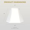 Royal Designs "Hexagon Basic Lamp Shade, White, 9"" x 18"" x 13""" (BS-733-18WH)