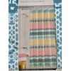 GLOBAL MICROPRINT FABRIC SHOWER CURTAIN ROWS OF TEXTILE PATTERNS