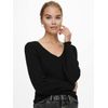 ONLY Women's ONLATIA L/S V-Neck Cuff KNT NOOS Strickpullover, Black, M