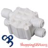6XPcs Auto Shut Off Valve 1/4-1/4" Quick Connect Push In Undersink Water Filter