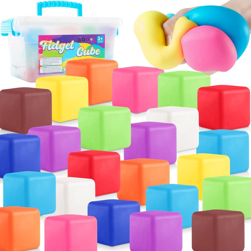 Stress Balls Fidget Toys for Kids: 24 Pack Squishy Squeeze Balls ...