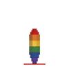 FOCO Official BRXLZ Bricks Rainbow Heart Toy Model