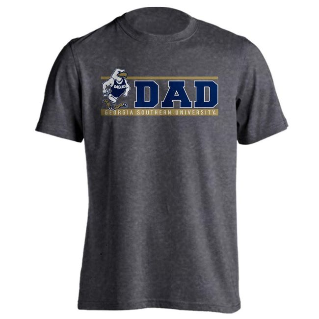 Georgia Southern Eagles Dad Proud Parent T-Shirt (Charcoal Heather, XL)