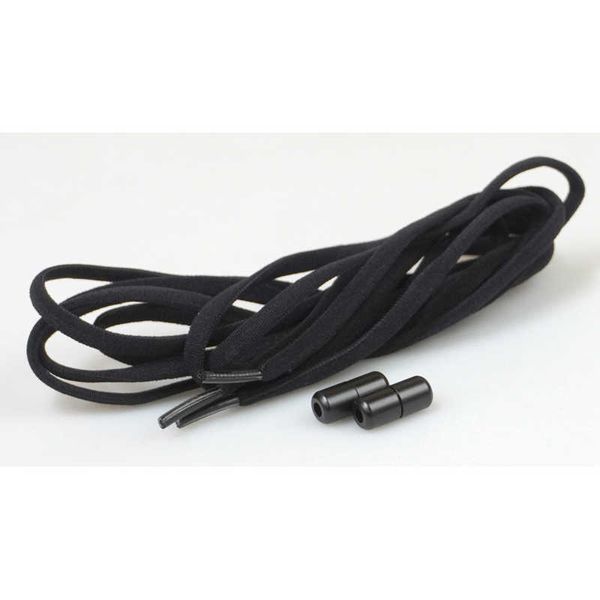 <br>Fine No-tie shoelaces, capsule joint, black