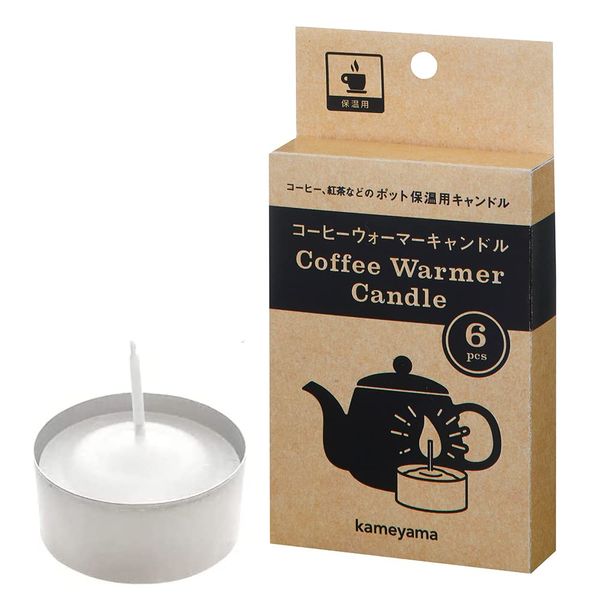 Coffee Warmer Candles Set of 6 [Made in Japan] Coffee Tea Coffee Cheese Fondue Chocolate Fondue Bagna Cauda Pot Heat Retention 1 Person Pot Single Pot Desk Work Home Work Coffee Break