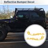 RATCHROLL Reflective Bumper Decal Reflective Yellow Irregular Long Tail Butterfly Pattern Reflective Car Sticker Personalized Decoration