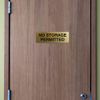 Signs ByLITA Basic No Storage Permitted Sign | Powerful Foam Tape (Brushed Silver) - Small