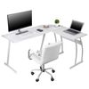 58" Computer Gaming Laptop Table L Shaped Desk Workstation Office Desk White