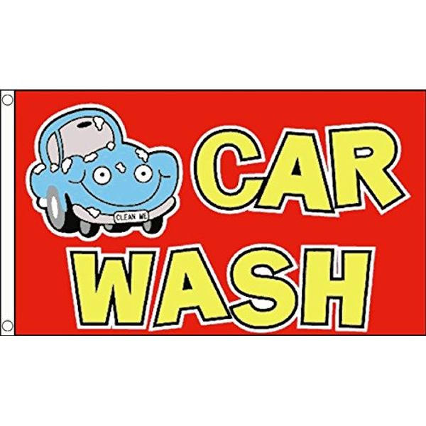 Car Wash (Cartoon) Flag 5ft x 3ft