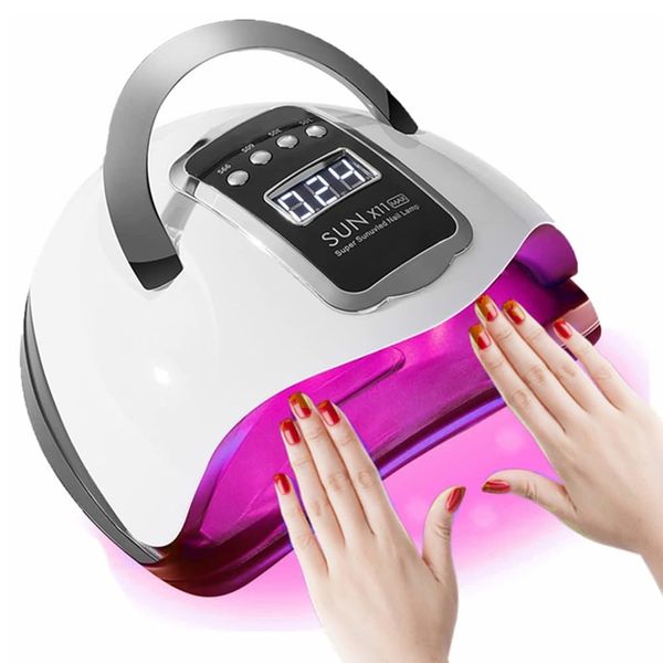 Nail Lamp 280W Gel Nail Lamp Nail Dryer UV Lamps for Gel Nails, LED Nail Lamp with Automatic Sensor / 4 Timer Setting, Home and Salon