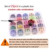 200 Denier Un-waxed Fly Tying Thread /Floss 25 Pc set w/ storage box ~ Free Ship