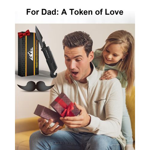 Father's Day Dad Gifts for Men - 7-In-1 Multi Tool Knives for Outdoor Camping Survival Men Dad Boyfriend Husband Women Cool Tool Gadget Birthday Gift