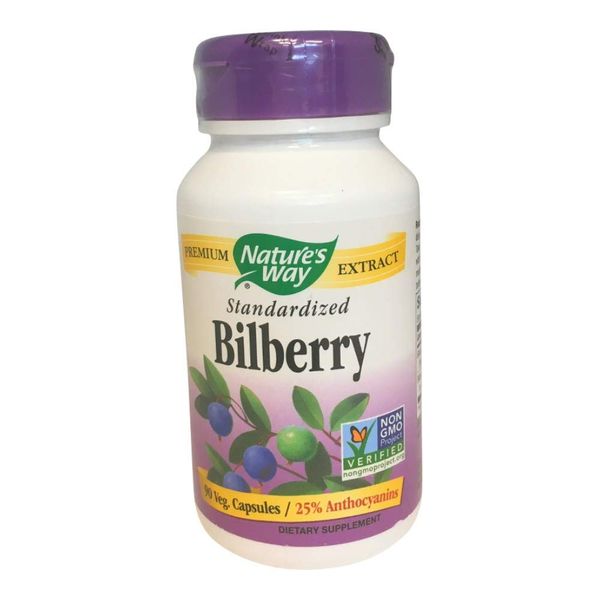 Nature's Way Bilberry Extract for Eyes with Black Elderberry*, Eye Health Supplement for Adults*, 90 Capsules