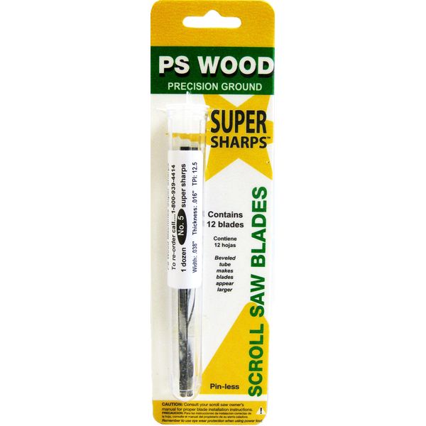 PS Wood #5 Super Sharp Scroll Saw Blades