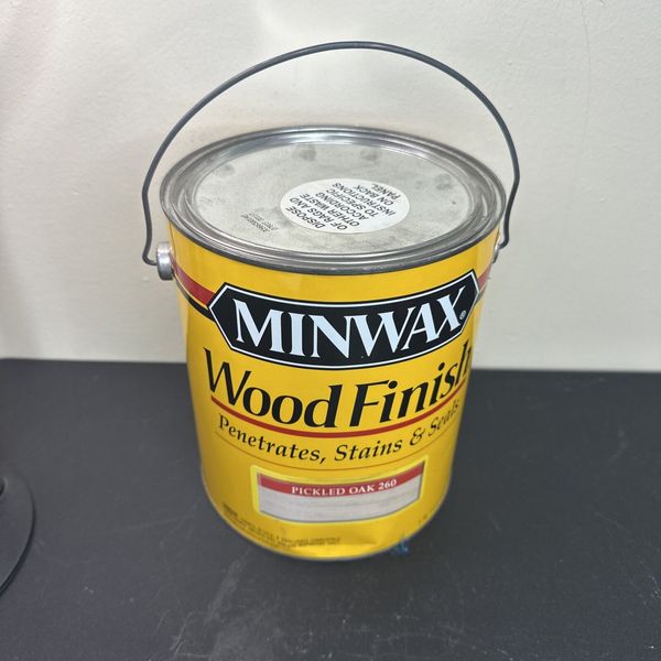 Minwax 1 GALLON Pickled Oak 260 Wood Finish Oil-Based Wood Stain Dented Can