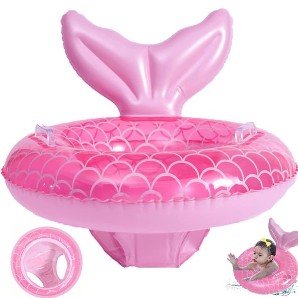 Baby Swimming Float, Inflatable Baby Float Baby Swimming Ring, Baby Pool Float with Baby Safety Seat and Handle for Babies 3-36 Months Toddlers Infant Training Summer Baby Bath Float