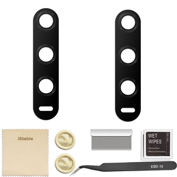 iStable 2 Pack Camera Glass Compatible With Huawei Honor 20 Pro Back Camera Lens Full Repair Replacement ToolKits