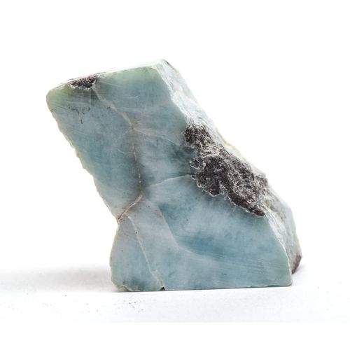 51.5ct 27mm Larimar/Blue Pectolite Rough Slice Natural Caribbean Gemstone Crystal Mineral Raw Slab Specimen - Dominican Republic