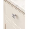 SORWDUERM 2 Pack Brushed Nickel Knobs Square Drawer Pulls Bathroom Dresser Handles Hardware Zinc Alloy