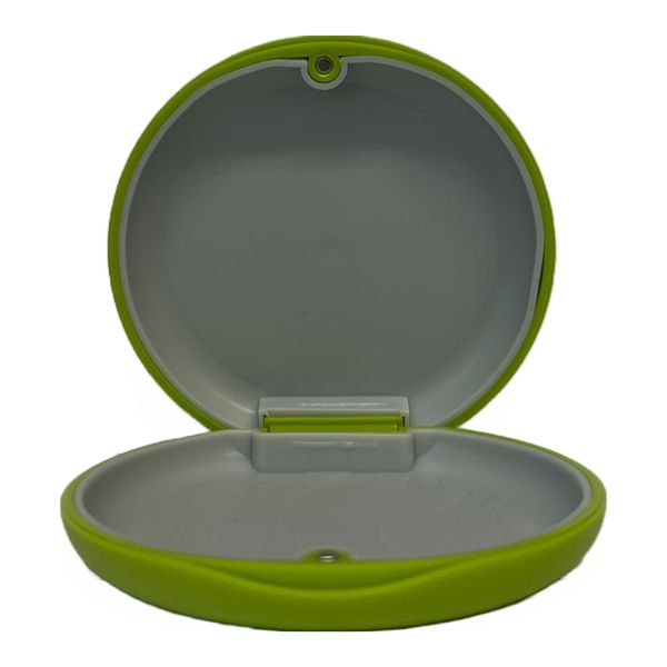 Orthodontic Silicone Retainer Case with Silicone Liner, Aligner Case, (Green) F2 Medical Supplies