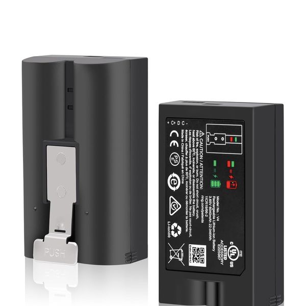 1 Pack V4 6040mAh Battery Replacement for Ring for Video Doorbell 2/3/4