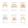 20 Watercolour Thank You Cards (Rainbows)