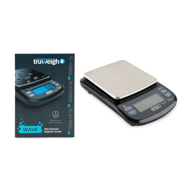 Truweigh Digital Waterproof Kitchen Food Scale Cooking Multiple Readabilities