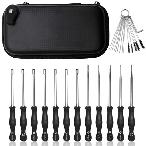Hoypeyfiy 12pcs Carburetor Adjustment Tool Kit Screwdrivers with Brush for Common 2 Cycle Carb Tune up Adjusting Tool Small Engine