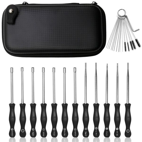 Hoypeyfiy 12pcs Carburetor Adjustment Tool Kit Screwdrivers with Brush for Common 2 Cycle Carb Tune up Adjusting Tool Small Engine