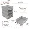 Creekview Home Emporium Stacking Drawer Organizer - 4 Plastic Stackable Drawers
