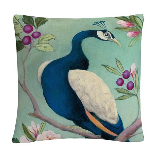 Trademark Fine Art Pretty Peacock I by Julia Purinton, 16x16 Decorative Throw Pillow
