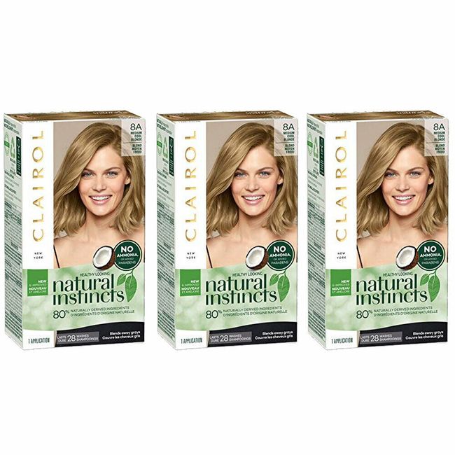 3-New Natural Instincts Clairol Non-Permanent Hair Color-8A Medium Cool Blonde-1