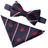 Men's Navy Blue Welsh Dragon Cummerbund Set (includes Bow Tie & Pocket Square)