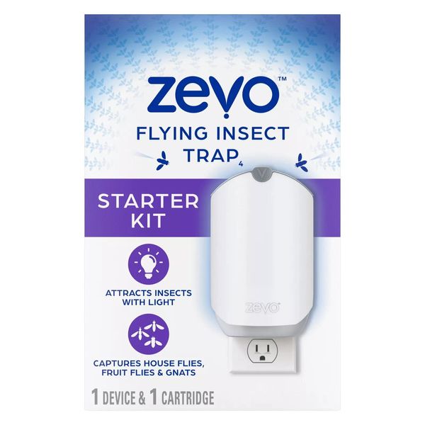 NEW-GENUINE Zevo Flying Insect Fly Trap (1 Device + Refill)